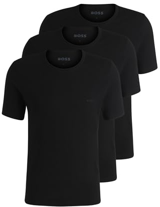 BOSS T-Shirt RN 3p Classic Maglietta, Black 1, M Uomo