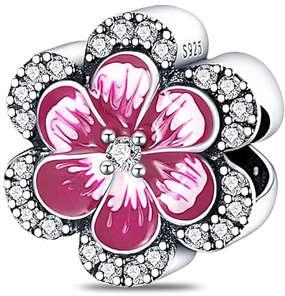 Pandach Damen Charm Anhänger für Armband 925 Sterling Silber Charms Beads passend für Armband und Halskette, Kompatibel mit Europäischen Armbänder für Frauen Mädchen C12
