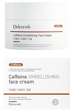 DEleventh Koreanische Marke Koffein Embellishing Face Cream 30g / Anti-Aging, Mit Natriumhyaluronat & Magnolienextrakt, Spendet Feuchtigkeit, Reduziert Falten, Dunkle Augenringe und Schwellungen