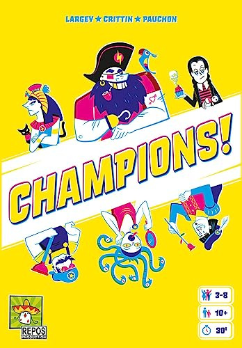Repos Production, Champions!, Partyspiel, Kartenspiel, 3-8 Spieler, Ab 10+ Jahren, 30 Minuten, Deutsch