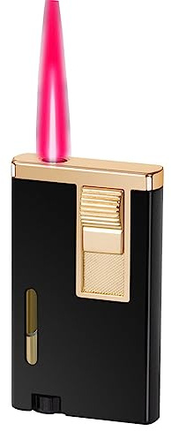 YHSGY Briquet au Butane, Briquet à Flamme Rouge Coupe-Vent, Briquet Cadeau for Homme, Briquet en métal, adapté à la Cuisine et à l'extérieur, etc. (Butane Non Inclus) (Color : A)