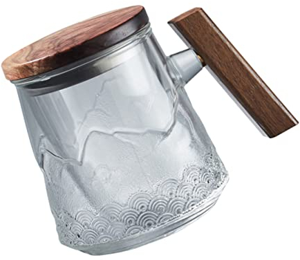 BESTonZON Glastasse Mit Teesieb Und Deckel Tee Trinkbecher Für Haushalt Safttasse Glas-teetasse Zum Servieren Von Tee Milch Kaffee Und Saft