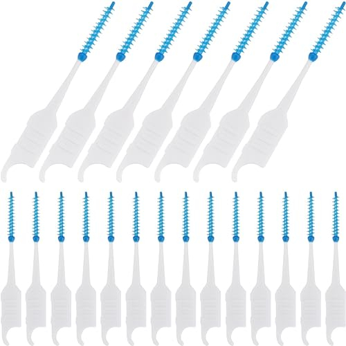 GLEAVI Interdentalbürste Für Die Mundpflege 200 Stück Zahnseide-picks Weiche Silikonbürste Zur Reinigung