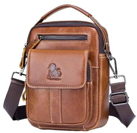 pundarika umhängetasche herren leder kleine Schultertasche leder männertasche handtaschen für männer,Verstellbarer Schultergurt.
