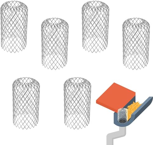 6 Pezzo Filtri per Grondaie Protezione per Grondaia Filtro Filtro per Grondaia in Alluminio Protezioni per Grondaie in Metallo Protezione del Fosso di Drenaggio per Prevenire il Blocco