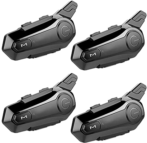 Janasiba 4 x motorcykel Bluetooth headset Intercom Interconnection kommunikation med headsetet utomhus