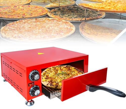 Four à Pizza 300 ℃, Avec Bouton De Contrôle De La Température Et Du Temps Et Plateau Amovible, Acier Inoxydable, Chauffage De Haut En Bas, Adapté Aux Cuisines, Restaurants, Rassemblements