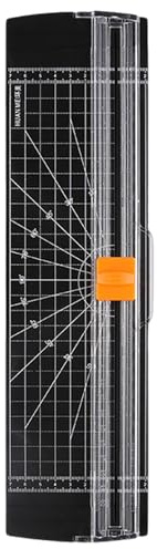 Jeorywoet Paper Trimmer, Paper Cutter Manual A4 Paper Trimmer Guillotine with Automatic Security Safeguard Scrapbooking Tools for Cutting Paper Photographs, Paper Cutter Slider