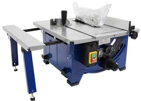 Mini Tischkreissäge 1200W mit 24-Zahn-Sägeblatt, 4800 U/min, 45mm Schnitttiefe, verstellbarer Winkel 0–45°, kompakt & tragbar – für Holz, Acryl & DIY-Projekte