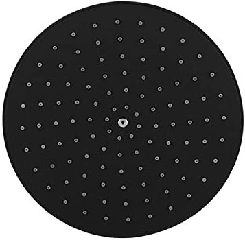 Pomme de douche à effet pluie noir mat de 30,5 cm – Douche fixe haute pression avec grande buse ronde en silicone facile à nettoyer – Expérience spa luxueuse – Mise à niveau élégante de la salle