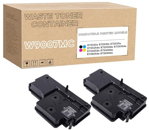 Contenedor De Tóner Residual W9007MC Compatible para HP MFP E72525z E72530z E72535z E72525dn E72530dn E72535dn E72425dn E72430dn E72625dn E72630dn 2Pack