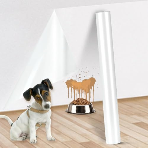 Film Transparent Autocollant Murale 40 cm x 200 cm Papier Adhesif pour Meuble Protege Mur Cuisine Electrostatic Films Protection Imperméable Résistant à l'huile Films Anti, pour Meubles, Porte, Mur