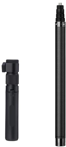 Perche à Selfie en Fibre de Carbone avec poignée rotative, Compatible avec DJI, GoPro Insta360 X5 X4 X3 Osmo 1,2 m 3 m(3m Rotating Kit)