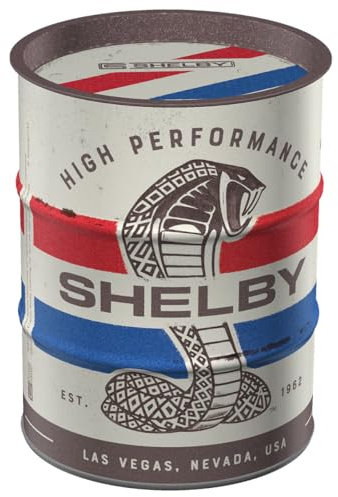 Nostalgic-Art Retro Spardose, 600 ml, Shelby – Cobra Snake | Original Shelby Lizenzprodukt (OLP), Sparschwein aus Metall, Vintage Blech-Sparbüchse, Geschenk-Idee für Shelby-Fans