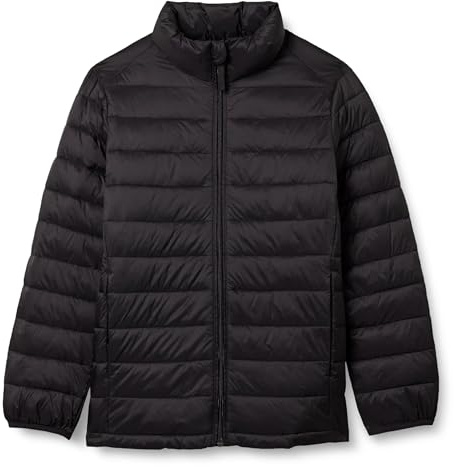 Amazon Essentials Veste Doudoune Pliable Imperméable Légère Garçon, Noir, 8 Ans