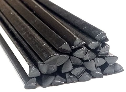 Plastique baguettes de soudure PE-HD Noir 6mm Triangulaire 25 Barres HDPE