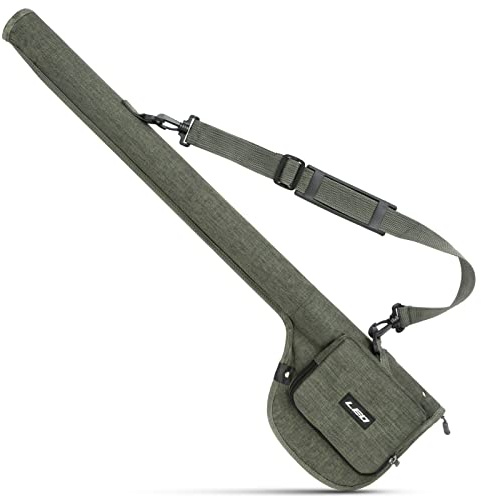Lixada Leinwand Angelrute Tasche Tragbare Rutentasche Faltbare Angelkoffer, Angelrute Werkzeuge Angelausrüstung Angelgerät Tasche, Rutentasche Rod Case für Angelruten
