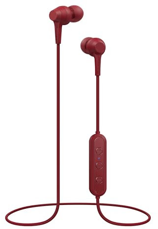 Pioneer C4 In-Ear Wireless Kopfhörer mit Bluetooth (hochwertiger Ohrhörer Klang, 6 Stunden Wiedergabezeit, Freisprechfunktion, Sprachsteuerung, Inline-Fernbedienung, App), Bordeaux Rot