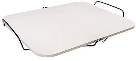 Krumble Pizzastein BBQ - Pizzastein Ofen - Pizzateller - Pizzastein rund - Pizzabackstein - Pizzateller - Rechteck - 30 x 38 cm