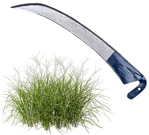 KADAX Gartensense aus Metall 70cm, Handsense, Sichel, Klappsense, Wildwuchssense, Sense, Gartensichel, Grassichel, Blattsichel, Handsichel, Kleinsichel