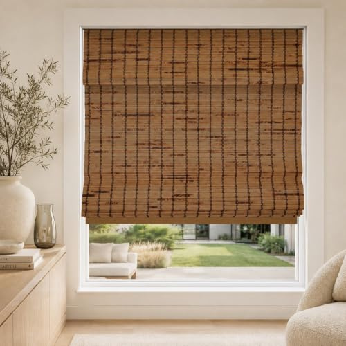 CHICOLOGY Tende a pacchetto in bambù, ecologiche, ideali per casa e patio, pigna, 78,9 cm di larghezza x 164 cm di altezza
