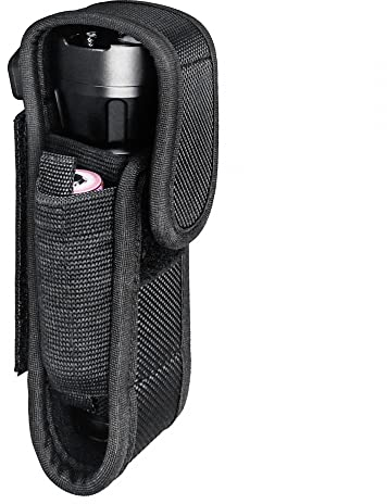MiOYOOW Taktische Taschenlampe Tasche,Verdicktes Molle Taschenlampe Holster Gürteltasche Taschenlampe Halter Abdeckung für 12-15,5 cm Taschenlampen für Camping Wandern Angeln Jagd