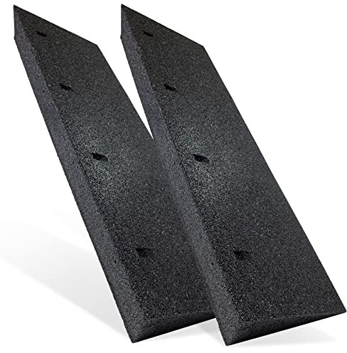 HASKYY Trottoarramp gummi svart 2 x I bredd: 100 cm I höjd: 110 mm I ramp gummikil, rullstolsramp, uppkörningsramp, uppkörningshjälp, dörrtröskelramp, bilramp