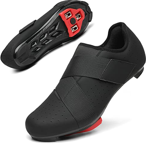 Unisex Cycling Shoes Compatible with Peloton Bike & SPD,Black01,Size 10.5