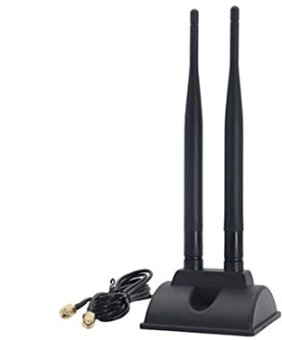 Namvo WiFi-antenn för PC Bluetooth-antenn 2,4G/5,8G dubbelbandsantenn 10 Dbi-dämpning med magnetfu?