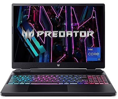 acer Predator Helios Neo 16 (PHN16-71-96AB) Gaming Laptop | 16 Inch WQXGA 165Hz Display | Intel Core i9 13900HX | 16 GB RAM | 1 TB SSD | NVIDIA GeForce RTX 4070 | Windows 11 | QWERTZ Keyboard | Black