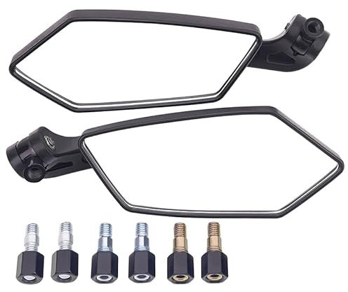 Lenkerendenspiegel Motorrad 8mm 10mm Motorrad Universal Rückspiegel Rückspiegel Zurück Konvex Hand Seite Zurück Set Lenkerspiegel Motorrad