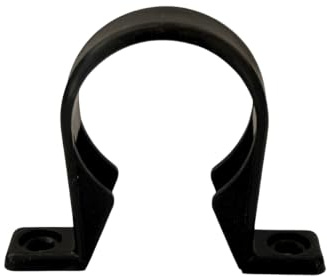 Duraplast UK™ Black Universal Waste Pipe Clip 50mm for Solvent or Pushfit Pipe | Secure & Durable PVC Bracket for Waste Pipe Support | Pack of 10 | for Plumbing & Bathrooms | Easy Installation