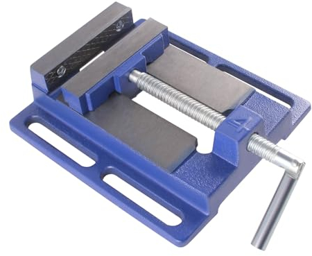 CNCYEAH 4 Zoll Bohrmaschinen, Werkbankschraubstock, Maschinenschraubstock,100mm Tischbohrer Schraubstockklemme für Bohrmaschine, Tisch-Schraubstock