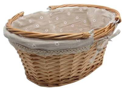 Osterkörbchen Mit Henkel, Kinder Blumenmädchen Korb, Geflochtener Geschenk Korb Klein, Osternest Aufbewahrung, Ostertüten (C, One Size)