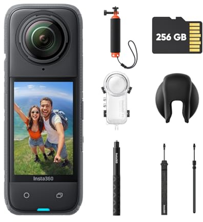 Insta360 X4 Invisible Dive Bundle - 8K Waterproof 360 Action Camera, 4K Wide-Angle Video, Invisible Selfie Stick, Removable Lens Guards, 135 Min Battery Life, AI Editing, Stabilization