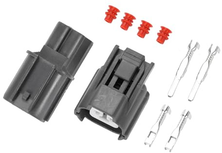 Hihaha Kabelstecker Für Heckklappenschloss Motor Grau 1 Satz | Kunststoff, Kupfer, Wasserdicht, 2Mm Serie, Innen Männlich Weiblich Drahtanschluss, 14V, 1.5A~10A, Für Honda