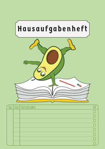 Hausaufgabenheft: Grundschule Junge Mädchen Din A4 | Ohne Datum Aufgabenheft Für Kinder | 50 Blatt | Version 2024/2025 Grün