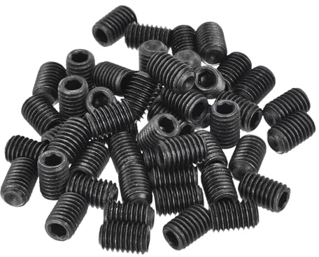 sourcing map Innensechskantschrauben, 50 Stück, M8 x 12 mm, metrisch, Karbonstahl, Innensechskant, Gewindestift, für die Reparatur von kompakten Instrumenten, Maschinen und Geräten (schwarz)