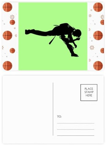 Japanisches Kick-Fitness-Basketball-Postkarten-Set, Dankeskarte, Versandseite, 20 Stück