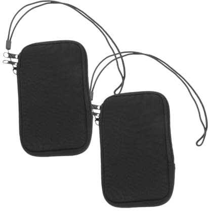HOMSFOU 2pièces Pochette Néoprène pour Téléphone Portable Étui de Voyage pour Femme Protection Zippée pour Marche
