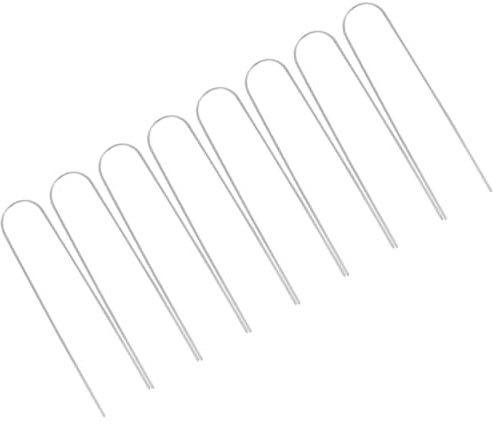 OSOLADY Piquets de Jardin U en Lot de 8 Agrafes Robustes pour Fixation de Gazon Tentes et Tissus Paysagers Piquets et Portables pour Bricolage et Décoration Extérieure