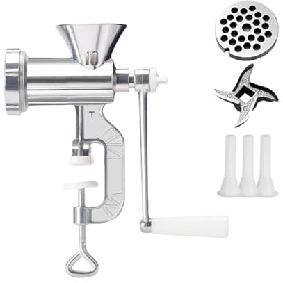 Tritacarne Heavy Duty - Tritacarne Versatile, Utensili da Cucina Multifunzionali | Tritacarne Manuale Miner e Macinacaffè A Mano Pesante e Durable Per La Lavorazione della Carne, Design Rimovibile