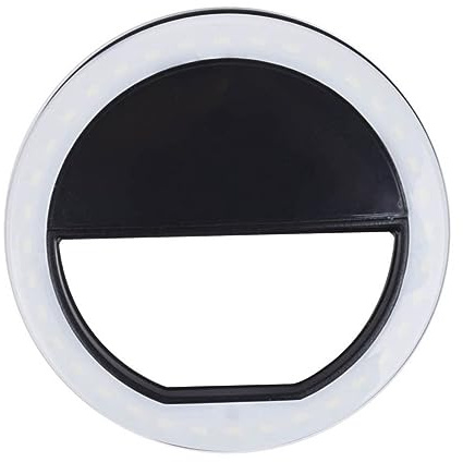Angoily Lampe Anneau LED pour Selfie Téléphone Portable avec Modes Éclairage Flash Lumineux pour Photo Compatible Smartphones Noir Éclairage pour Photo Rapprochée