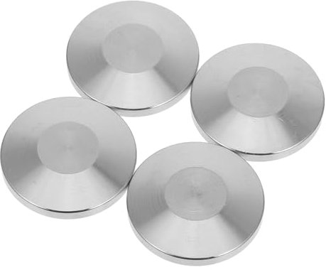 Homoyoyo Tapón De Placa Ciega De Acero Inoxidable 304, Tapa Sanitaria De Brida Rápida De 25.4 Mm, Grosor 4.4 Mm, Juego De 4 Piezas, Accesorio Para Conexiones De Tuberías y Sistemas De Vacío
