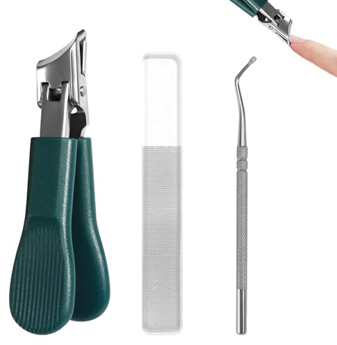 Eagle Beak Biseauté de L'ongle Clipper Coupe-Ongles Inclinés Coupe Cuticule Ongle Coupe Ongle Pied pour Ongles Épais（ Vert）