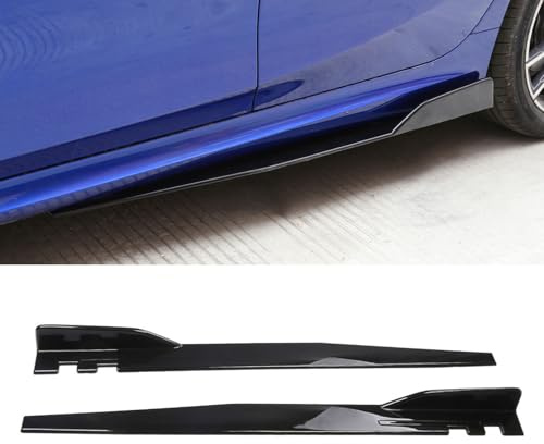 YYRTTDM Auto Seitenschweller für Audi A5 Cabriolet 8F7 2011 2012 2013 2014 2015 2016, Seitenrock Flügel Diffusor Anticrash Bodykit, Auto Zubehör,Bright Black
