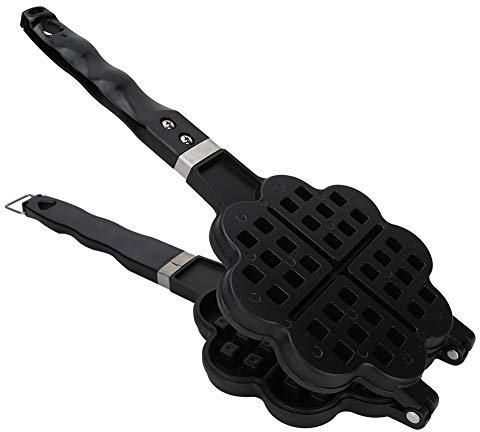 WPKD BLUEIY Waflera en forma de corazón, bandeja para hornear para estufas de gas, waffles, panaderías domésticas, antiadherente, fácil de limpiar, para W