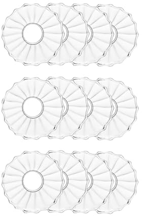Yarryuter 12 PCS Glass Bobeches for Candlestick Holders Round Wax Catchers for Candles for Table Centerpiece Wedding
