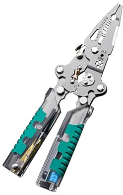 Ergonomic Folding Electrician Wire Stripper Feature Voltages Testing Function Wire Stripping Capability Screwdriver Tool Steel Stripping Tool with Voltage Checker