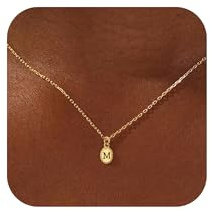 RMMD Gold Kette mit Buchstaben für Frauen Mädchen - 18K Vergoldet Halskette Damen Buchstaben A-Z Kette Personalisierte Goldkette Damen Schmuck Geschenke für Frauen Mädchen
